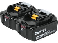 Makita BL1850B-2 Battery, 18 V Battery, 5 Ah, 45 min Charging