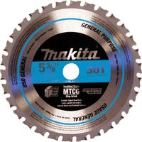 Makita A-95037 Circular Saw Blade, 5-3/8 in Dia, 5/8 in Arbor, 30-Teeth, Carbide Cutting Edge