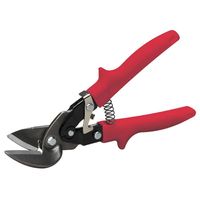 Malco Max2000 M2006 Aviation Snip, 10 in OAL, Left, Offset Cut, Hardened Alloy Blade, Red Handle
