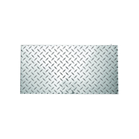 National 4221BC Series N316-364 Tread Plate Sheet, 12 in W, 24 in L, Aluminum, Polished