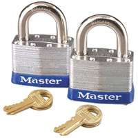 Master Lock 5T Keyed-Alike Wide Laminated Pin Tumbler Padlocks, 2-inch, Steel, 2-Pack