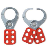 Master Lock Lockout Hasp with Vinyl Coated Handle, 1" Inside Jaw Diameter