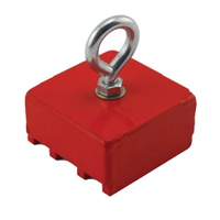 Magnet Source 370-30B Holding and Retrieving Magnet, 2 in L, 2 in W, 1.062 in H, Steel