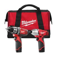 Milwaukee 2494-22 M12 Cordless 2-Tool Combo Drill / Driver Kit