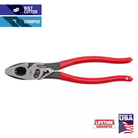 Milwaukee MT500C 9" Lineman's Dipped Grip Pliers with Crimper and Bolt Cutter (USA)