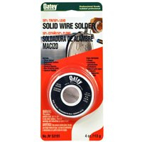 Oatey 53014 Leaded Solder, 1/4 lb Carded, Solid, Silver, 361 to 421 deg F Melting Point