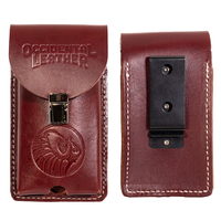 CLIP-ON LEATHER PHONE HOLSTER XL