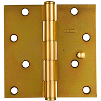 National V512 4" Security Stud Hinge in Brasstone