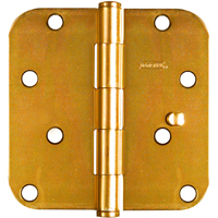 National V512R5/8 4" Security Stud Hinge in Brasstone