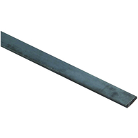 National 4062BC Series N316-158 Solid Flat, 1/2 in W, 36 in L, 1/8 in Thick, Steel, Plain
