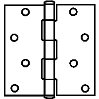 512 4" DOOR HINGE SATIN NICKEL