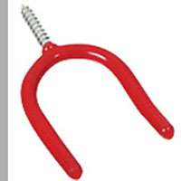 National 2210BC Series N271-012 Storage Hook, 12 lb, 1-5/8 in Opening, Screw Mounting, Steel, Red