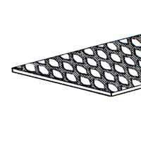 National 4075BC Series N215-780 Grid Sheet, 13 Thick Material, 16 in W, 32 in L, Steel, Plain