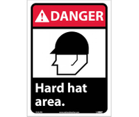 SIGN adh 14x10 D HARD HAT AREA