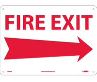 P/S SIGN 10X14 FIRE EXIT --->