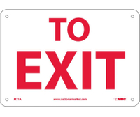 R/P SIGN 10x14 R/W TO EXIT