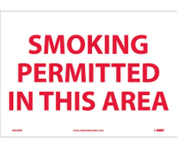 SIGN adh 10x14 SMOKING PERMITTED