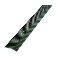 M-D 43854 Carpet Trim, 36 in L, 1-3/8 in W, Fluted Surface, Aluminum, Pewter