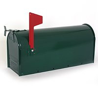 Solar Group E1100G00 Standard Size Galvanized Steel Rural Mailbox, Green