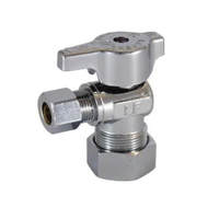 Legend 114-604NL Angle Stop Valve, 5/8 x 3/8 in Connection, Compression x Compression, 125 psi Press