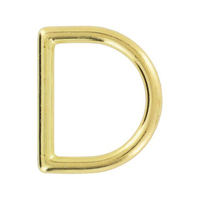 1-1/4" BRASS PLATED DEE RING
