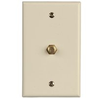 Zenith VW1001WJ1A Wallplate, 4-1/2 in L, 2-3/4 in W, Almond