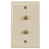 Zenith VW1001WJ2A Wallplate, 4-1/2 in L, 2-3/4 in W, Almond