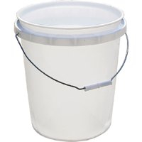 Encore Plastics 50640 Industrial Plastic 70-Mil Bucket w/ Handle, 5-Gallon, Pail White