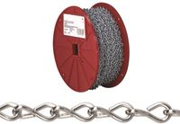 Campbell AW0801427 Single Jack Chain, #14, 200 ft L, Carbon Steel, Zinc, 16 lb Working Load