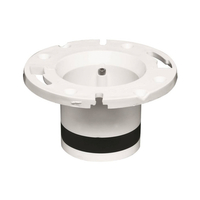 Oatey 43539 Closet Flange, 4 in Connection, PVC, White, For: 4 in Pipes