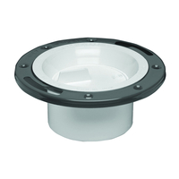 Oatey 43515 Floor Closet Flange, 3, 4 in Connection, PVC, For: 3 in, 4 in Pipes