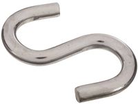 National Hardware 2076BC Series N347-849 Open S-Hook, 180 lb Working Load, Steel, Zinc