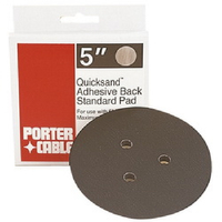 Porter-Cable 13900 Standard Adhesive Back Pad, 5 in Dia, 3-Hole