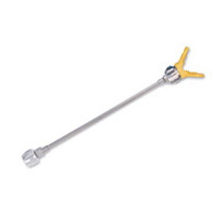 ASM 3400 Series 248234 Mini Pole with Uni-Tip Hand-Tight Base, 12 in L, Stainless Steel