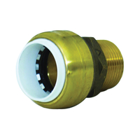 SharkBite UIP134A Pipe Connector, 3/4 in, Push-Fit x MNPT, Brass, SCH 40, SCH 80, SCH 180 Schedule, 