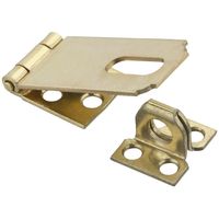 National Hardware V30 Series N102-178 Safety Hasp, 2-1/2 in L, 1 in W, Steel, Brass