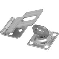 National Hardware V32 Series N102-855 Safety Hasp, 3-1/4 in L, 1-1/2 in W, Steel, Zinc
