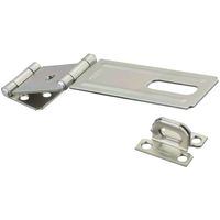 National Hardware V34 Series N103-291 Doulbe Safety Hasp, 4-1/2 x 1-1/2 in, Zinc, Non-Swivel Staple