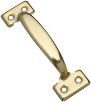 National Hardware V172 Series N116-889 Door Pull, 1-1/2 in W, 1-3/8 in D, 5-3/4 in H, Steel, Brass