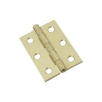 National 508 Series N141-960 Narrow Hinge w/ Removable Pin, 2-1/2 in, Cold Rolled Steel, Brass