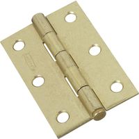 National 508 Series N142-067 Narrow Hinge w/ Removable Pin, 3 in, Steel, Brass