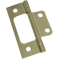 National V530 Series N146-951 Door Hinge, Steel, Brass, Removable Pin, Surface Mounting
