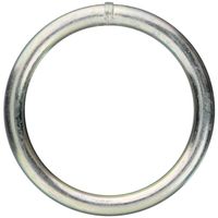 National 3155BC Series N223-156 Welded Ring, 2 in ID Dia Ring, #2 Chain, Steel, Zinc