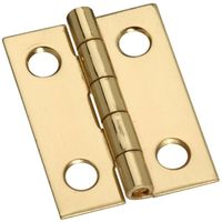 National V1800 Series N211-177 Decorative Narrow Hinge, 1 x 3/4 in, Solid Brass
