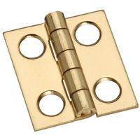 National V1801 Series N211-276 Decorative Narrow Hinge, 3/4 x 11/16 in, Solid Brass
