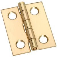National V1801 Series N211-284 Decorative Narrow Hinge, 1 x 13/16 in, Solid Brass