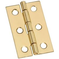 National V1801 Series N211-300 Decorative Narrow Hinge, 2 x 1-3/16 in, Solid Brass