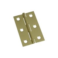 National V1801 Series N211-318 Decorative Narrow Hinge, 2-1/2 x 1-9/16 in, Solid Brass