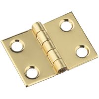 National V1802 Series N211-326 Decorative Broad Hinge, 3/4 x 1 in, Solid Brass