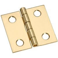 National V1802 Series N211-334 Decorative Broad Hinge, 1 x 1 in, Solid Brass